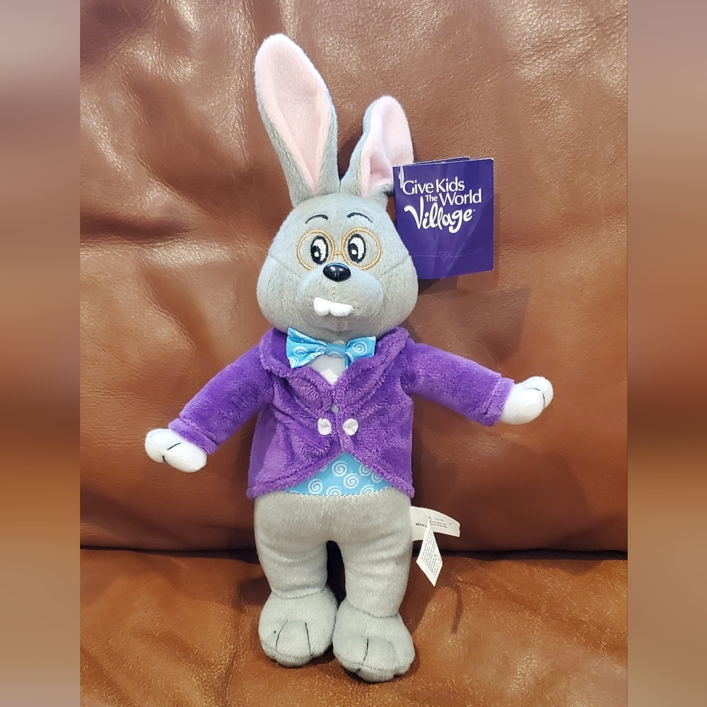 11 inch Gray Rabbit Give Kids the World Stuffed Animal Plush Toy Paper Tags